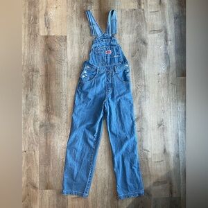 Vintage REVOLT Denim Overalls 90s Y2K Carpenter Bib Overalls Medium